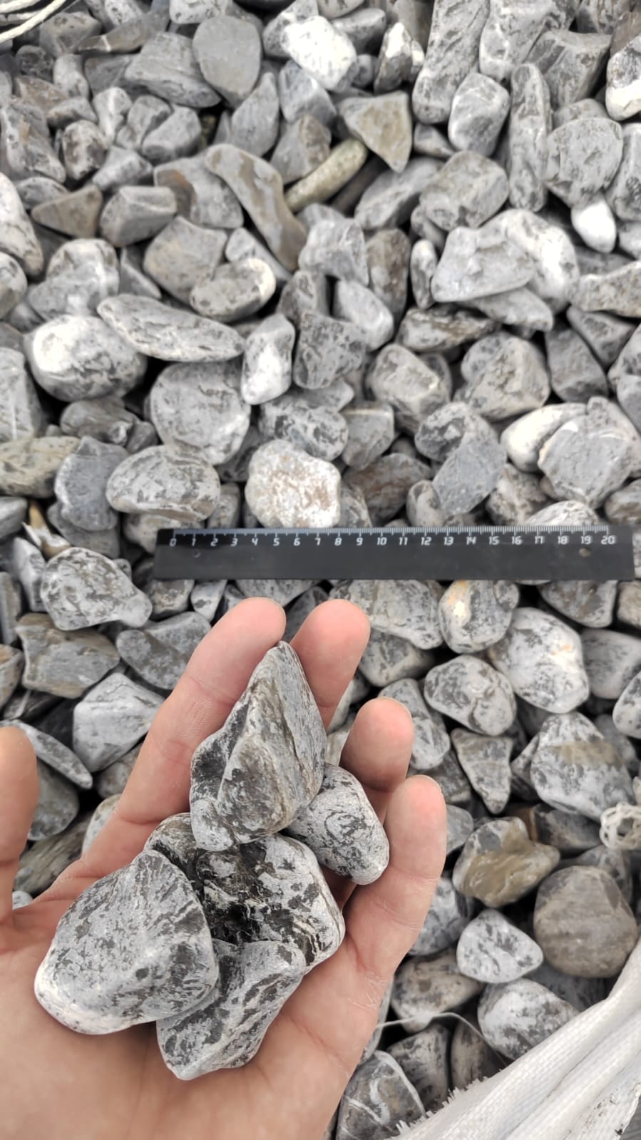  Черная галька (щебень галтованный черный мрамор) фр.40-70 мм.  купить  в Воронеже мрамор черный с белыми прожилками, черный, белый щебень галтованный округлый 13500 руб/т   фото 