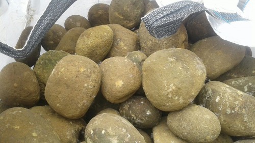  Песчаник ядра, фр. 100-300 мм  купить в Воронеже песчаник бежевый серый рыжий речная галька 5 000 руб/т   фото 