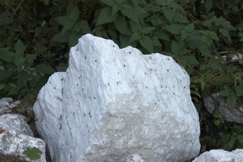  Мраморизированный известняк фр. 100-500 мм.  купить в Воронеже известняк серый белый темно-серый сероватый валун природного образования окатанный 7 500 руб/т   фото 