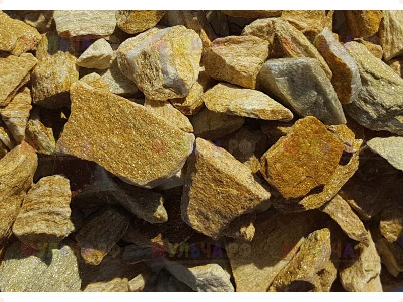  Щебень крошка желтый (ЗЛАТОЛИТ) фр. 5-10 мм.  купить  в Воронеже мрамор золотистый, бежевый, желтый каменная ландшафтная декоративная крошка здатолита 8 000 руб/т   фото 