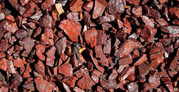  Щебень крошка красный (ЯШМА) фр. 5-10 мм.  купить  в Воронеже крошка каменная яшмы красный, бордовый, темно-красный декоративная крошка ландшафтная каменная яшмоидная 6 600 руб/т   фото 